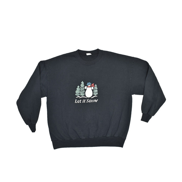 Vintage Jerzees Let It Snow Crewneck Sweatshirt Regular Size 2XL - Picture 1 of 8
